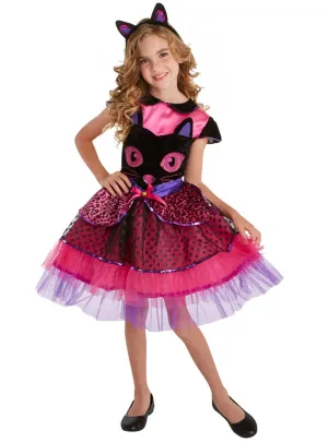 Cute Pink Cat Girls Halloween Costume