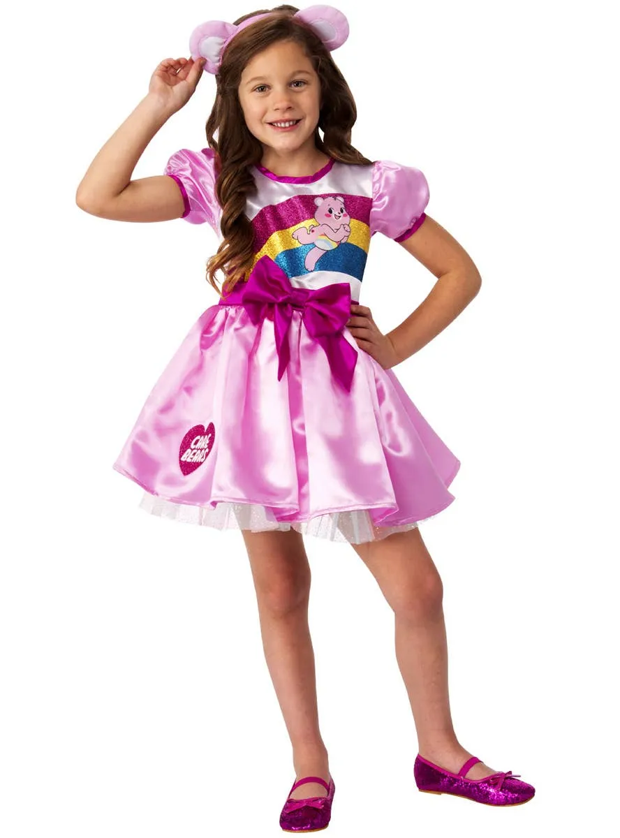 Cute Pink Cheer Bear Girls Care Bears Costume