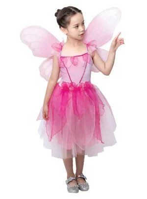 Cute Pink Fairy Girls Dress Up Costume