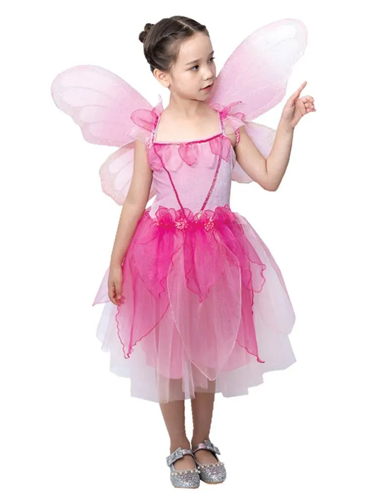 Cute Pink Fairy Girls Dress Up Costume
