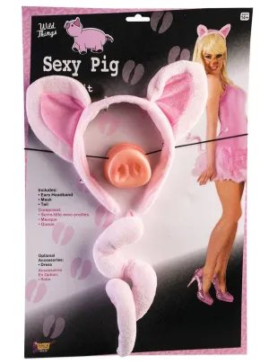 Cute Pink Pig Costume Accessory Set