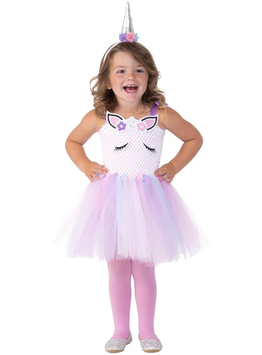 Cute Pink Unicorn Girls Dress Up Costume