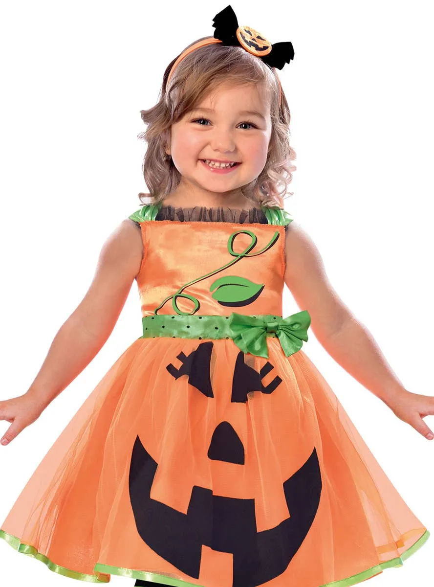 Cute Pumpkin Toddler Girls Halloween Costume