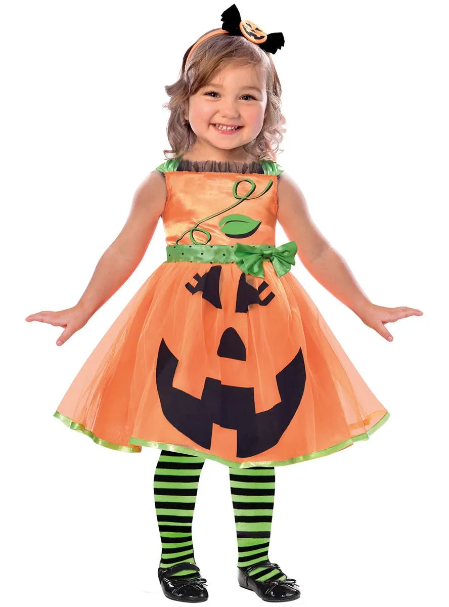 Cute Pumpkin Toddler Girls Halloween Costume