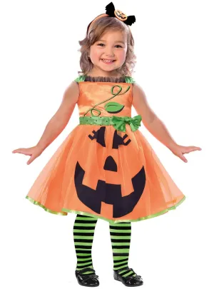 Cute Pumpkin Toddler Girls Halloween Costume