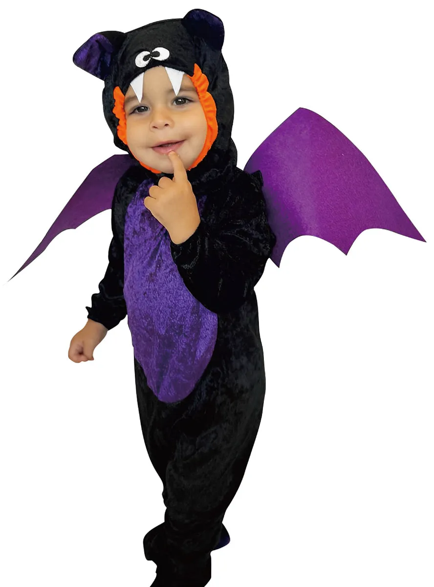 Cute Purple Bat Toddler Boys Halloween Costume