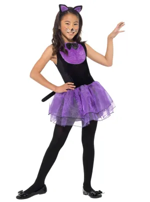 Cute Purple Cat Girls Halloween Costume