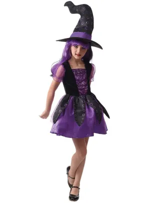Cute Purple Sea Witch Girls Halloween Costume