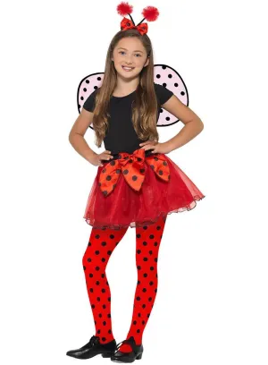 Cute Red and Black Polka Dot Ladybug Girls Costume Set