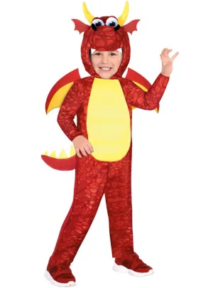Cute Red Dragon Boys Dress Up Costume