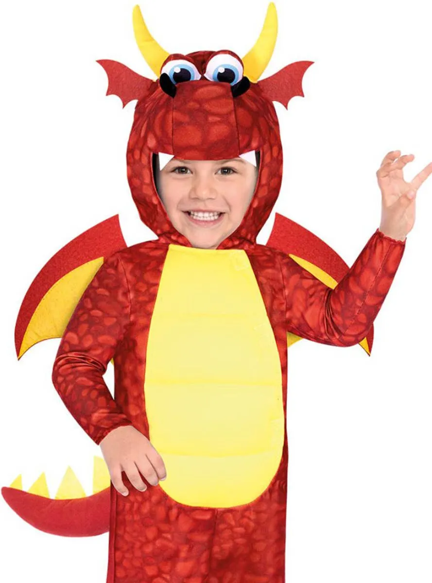 Cute Red Dragon Boys Dress Up Costume