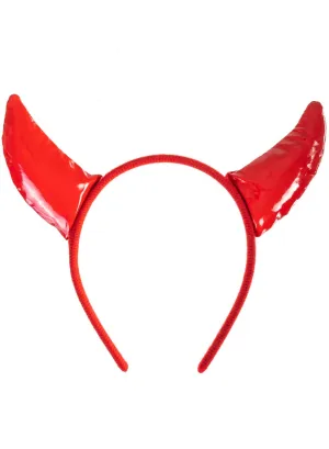 Cute Red Vinyl Devil Horns Costume Headband