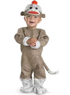 Cute Sock Monkey Infants Dress Up Costume
