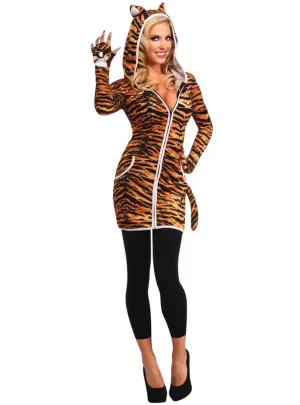 Cute Tiger Print Dress Womens Animal Costume