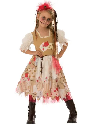 Cute Voodoo Doll Girls Halloween Fancy Dress Costume