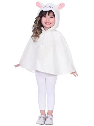Cute White Sheep Girls Costume Cape