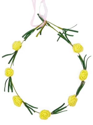 Cute Yellow Flowers and Leaves Headpiece Costume Accessory