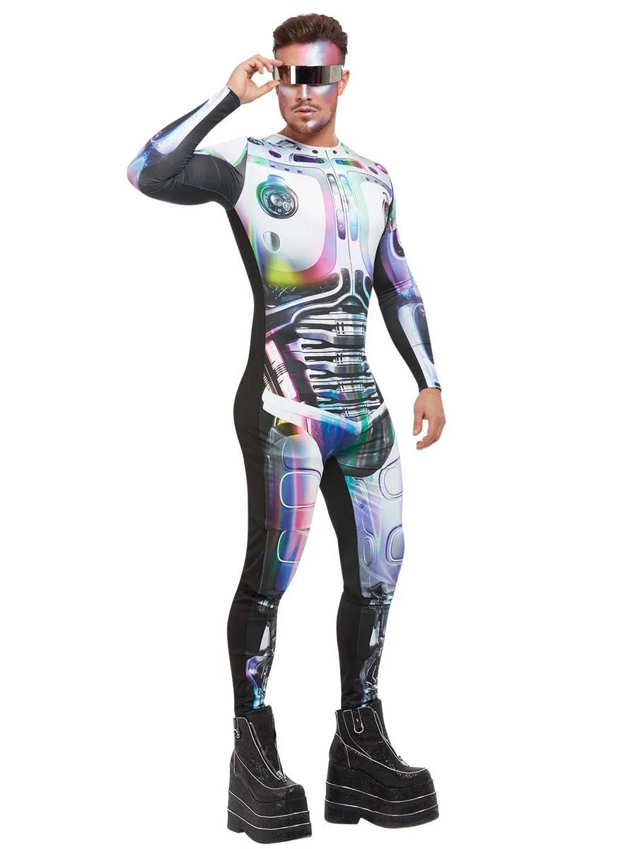 Cyber Space Alien Mens Fancy Dress Costume