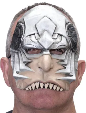 Cyborg Half Face Latex Halloween Costume Mask