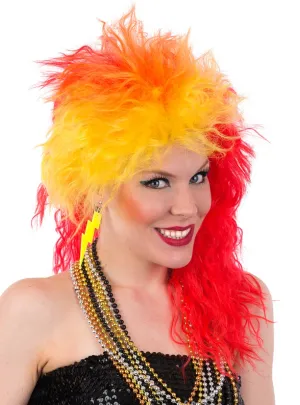 Cyndi Lauper Inspired Womens 1980s Crimped Costume Wig