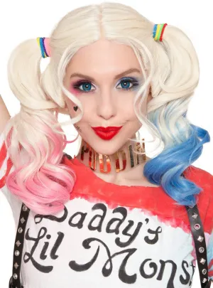 Daddy's Lil Monster Womens Harley Quinn Cosplay Wig