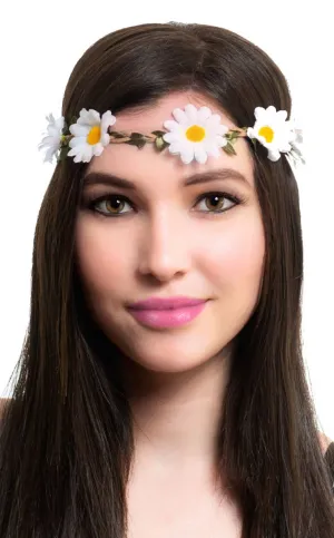 Daisy Chain White Hippy Flower Crown