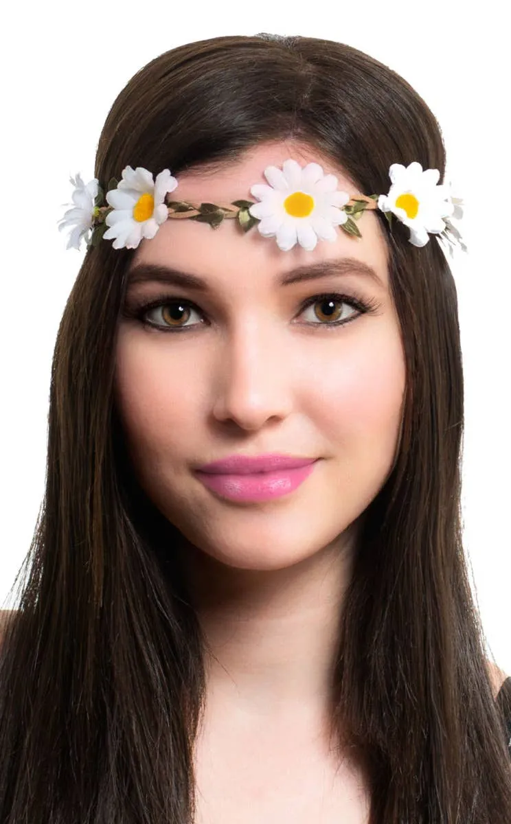 Daisy Chain White Hippy Flower Crown