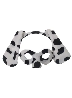 Dalmatian Kids Dog Mask and Headband Accessory Set