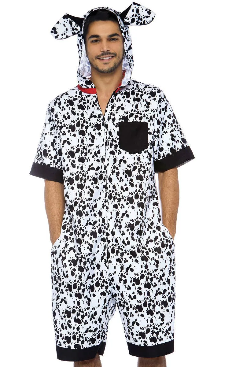 Dalmatian Mens Dog Jumpsuit Costume