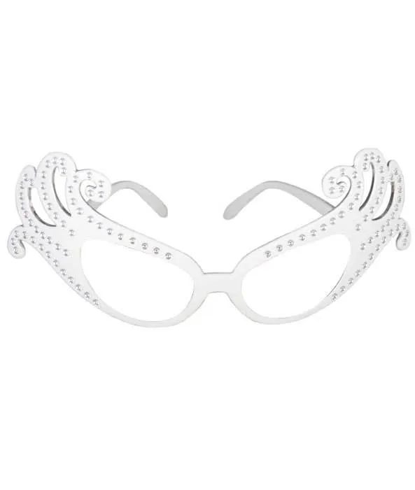 Dame Edna Novelty White Costume Glasses