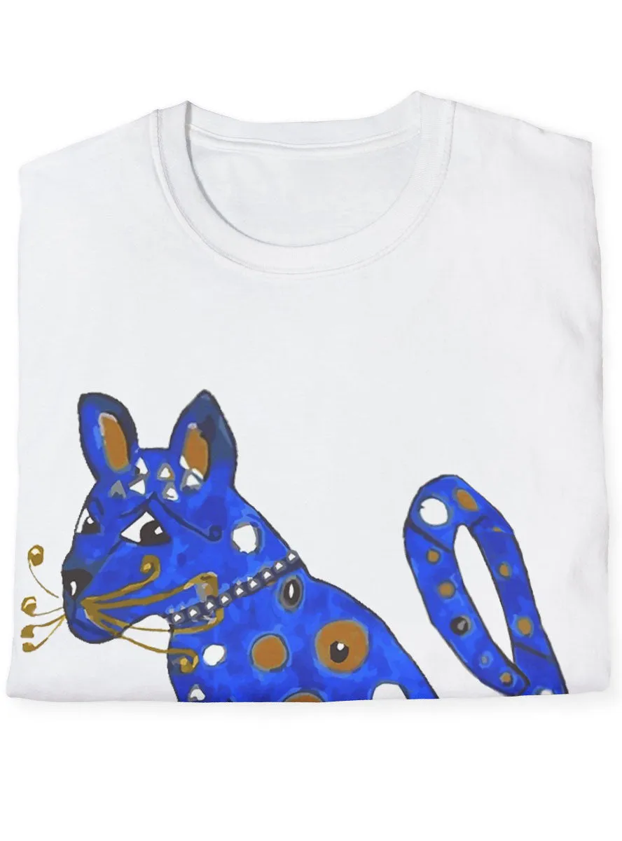 Dancing Queen Blue Cat Womens 70s Costume Shirt
