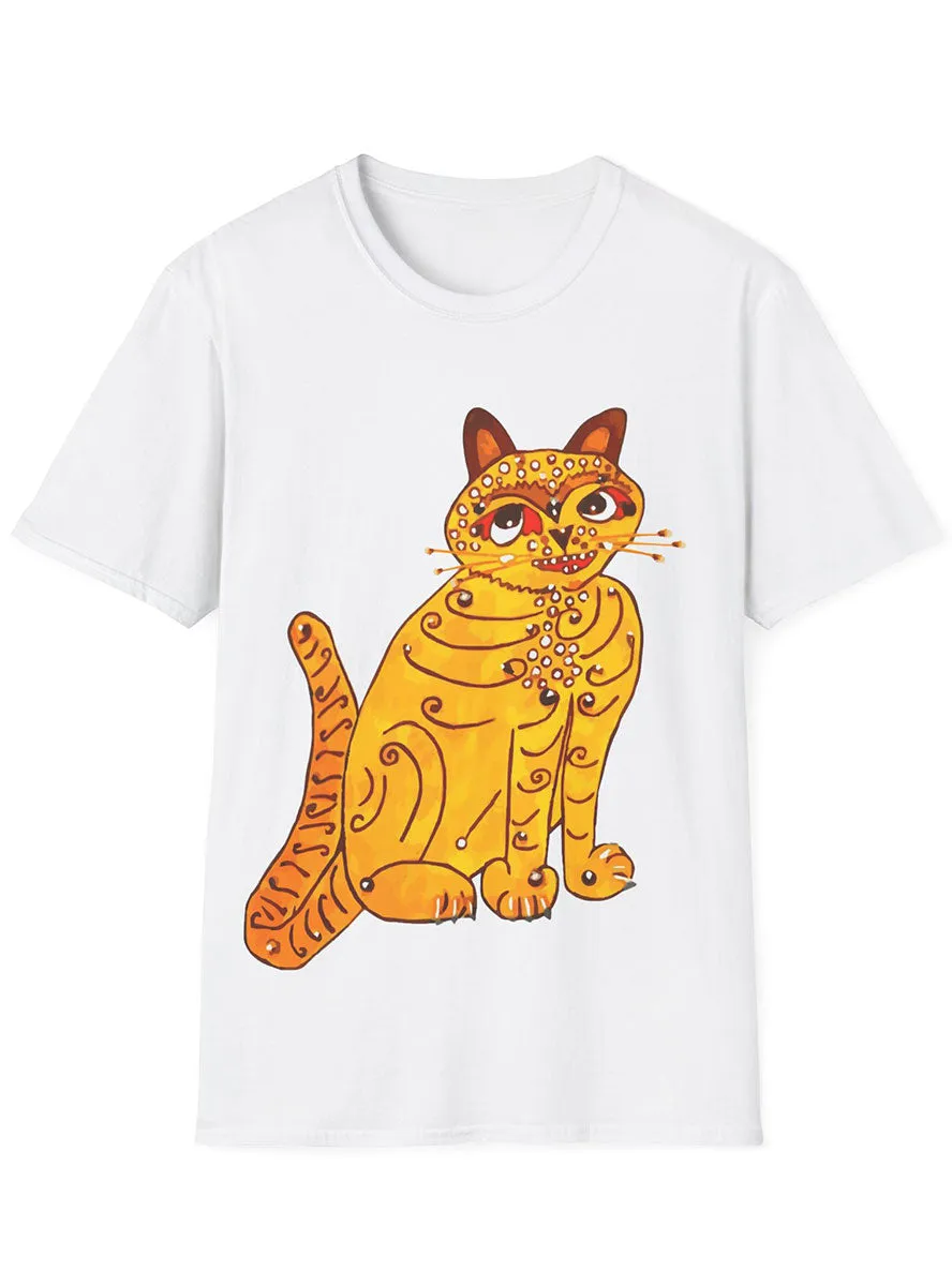 Dancing Queen Gold Cat Womens 70s Costume Shirt