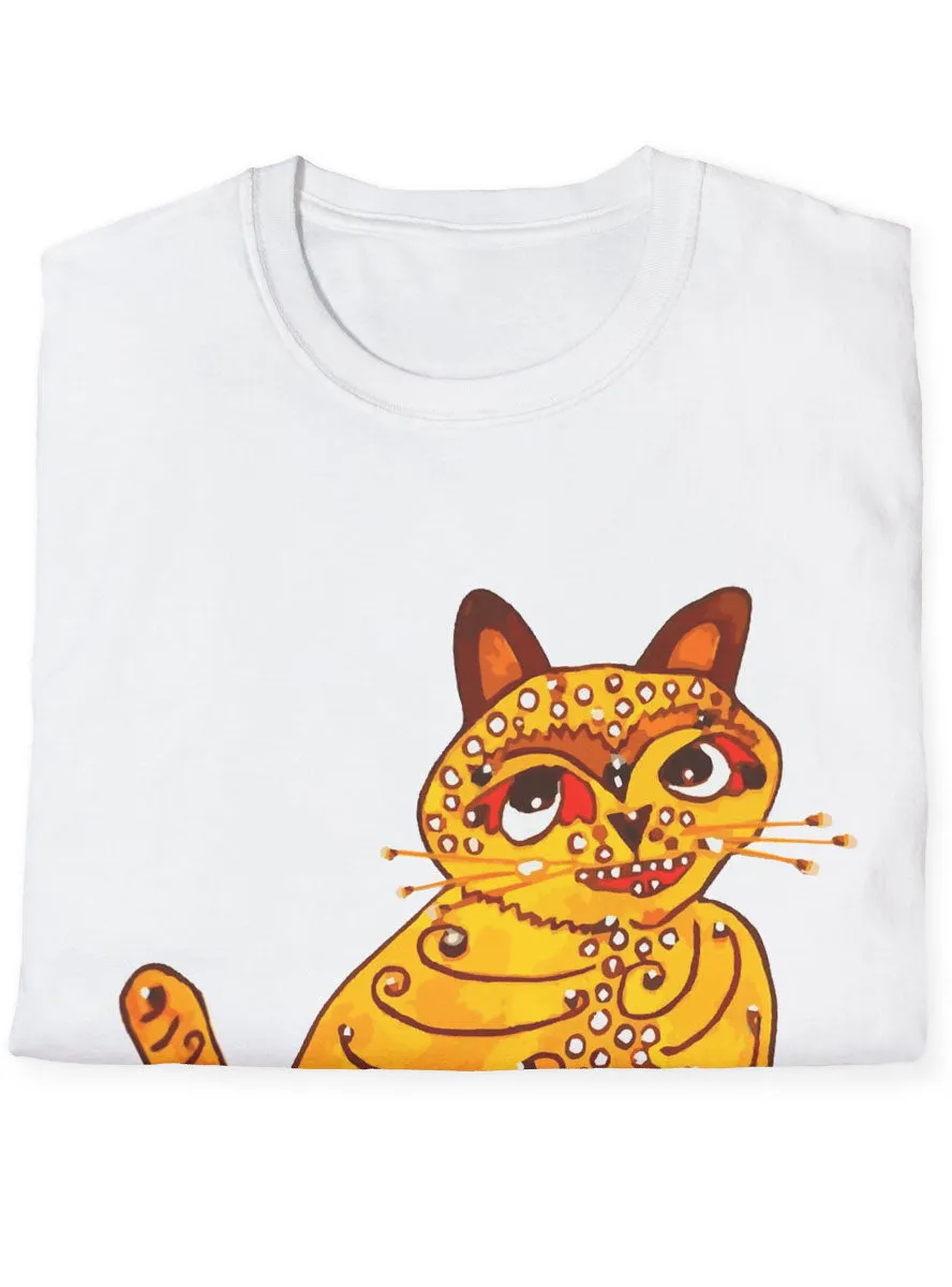 Dancing Queen Gold Cat Womens 70s Costume Shirt