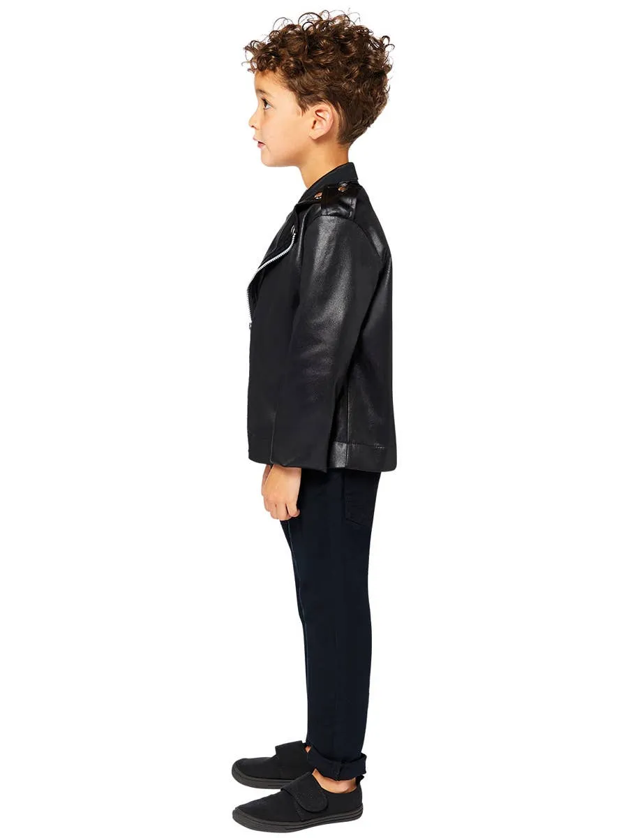 Danny Zuko Boys Black Grease T-Birds Costume Jacket
