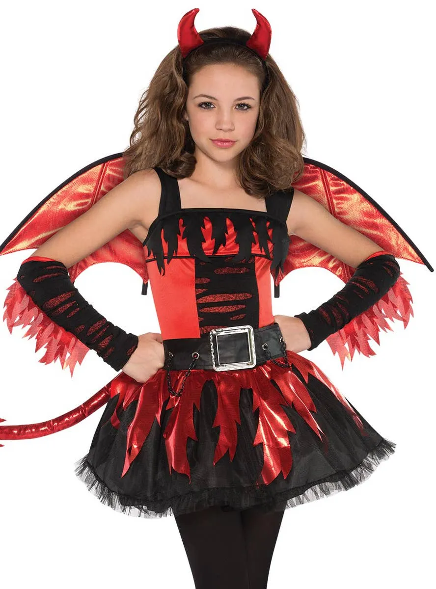 Daring Devil Teen Girls Halloween Costume