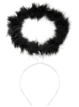 Dark Angel Black Feather Halo Costume Headband