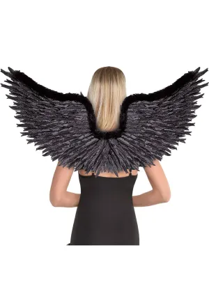 Dark Angel Black Mock Feather Costume Wings