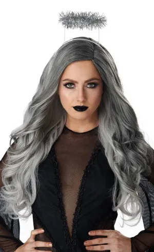 Dark Angel Womens Grey Halloween Costume Wig