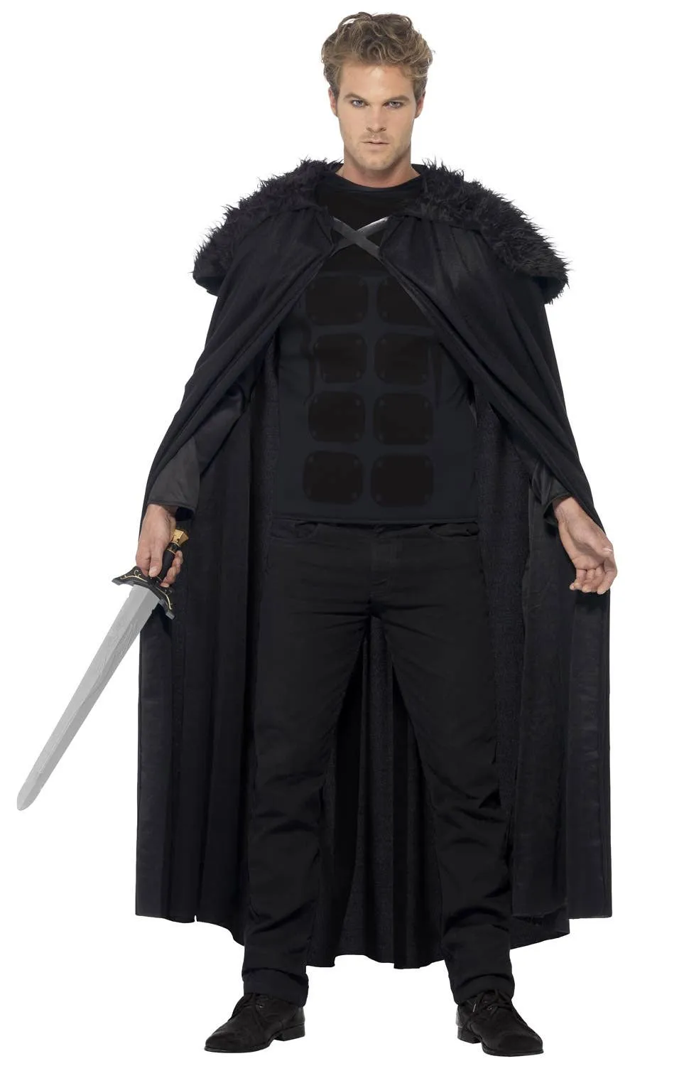 Dark Barbarian Mens Black Medieval Costume