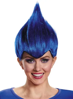 Dark Blue Unisex Adults Wacky Trollz Inspired Costume Wig