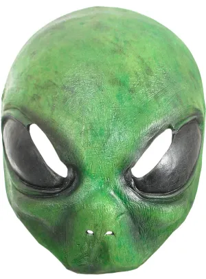 Dark Green Latex Alien Kids Costume Mask