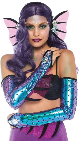 Dark Mermaid Gloves And Headband Costume Accessory Kit