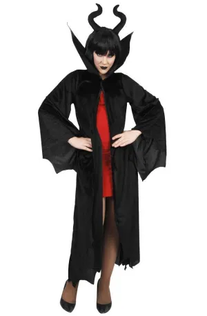 Dark Queen Maleficent Costume Cape and Horns