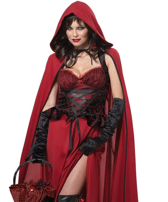 Dark Red Riding Hood Womens Halloween Costume