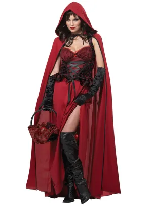 Dark Red Riding Hood Womens Halloween Costume