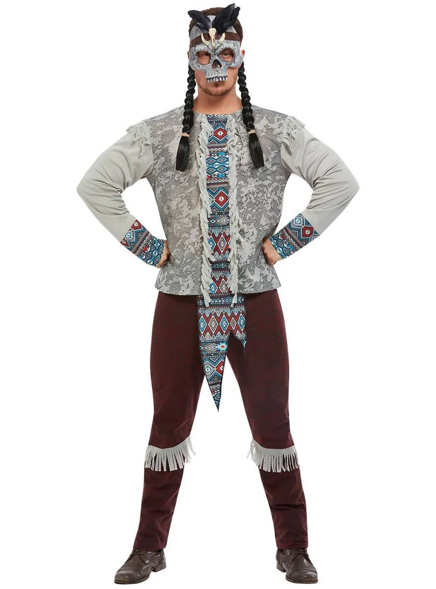 Dark Spirit Warrior Mens Halloween Costume