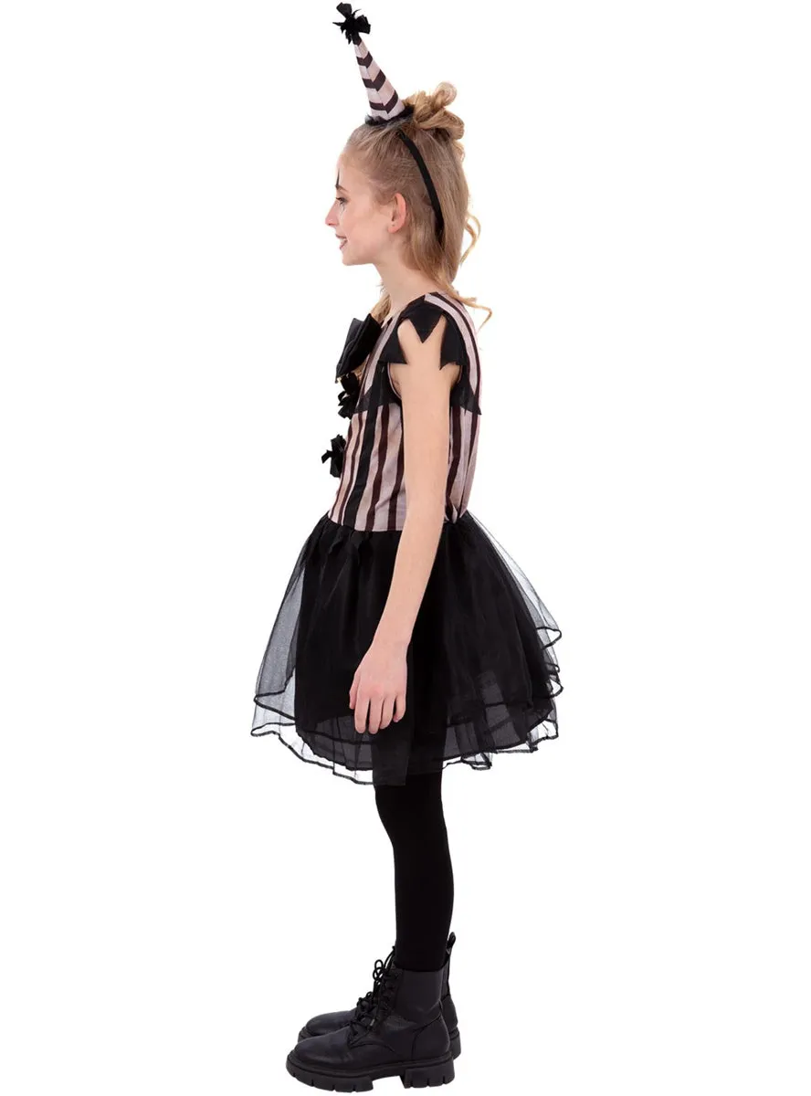 Dark Vintage Clown Girls Halloween Costume