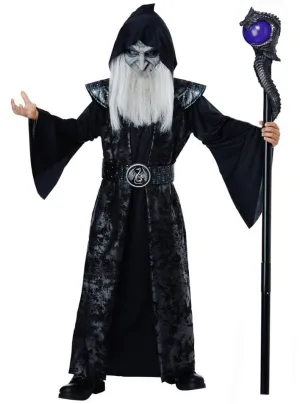 Dark Wizard Boys Halloween Fancy Dress Costume