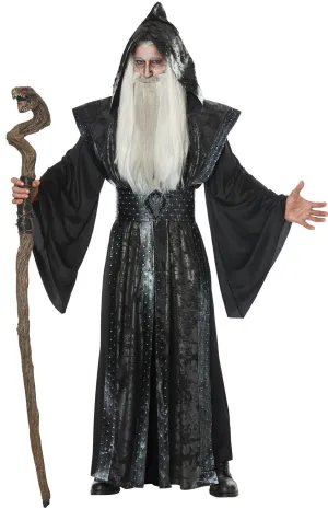 Dark Wizard Mens Black Magic Halloween Costume