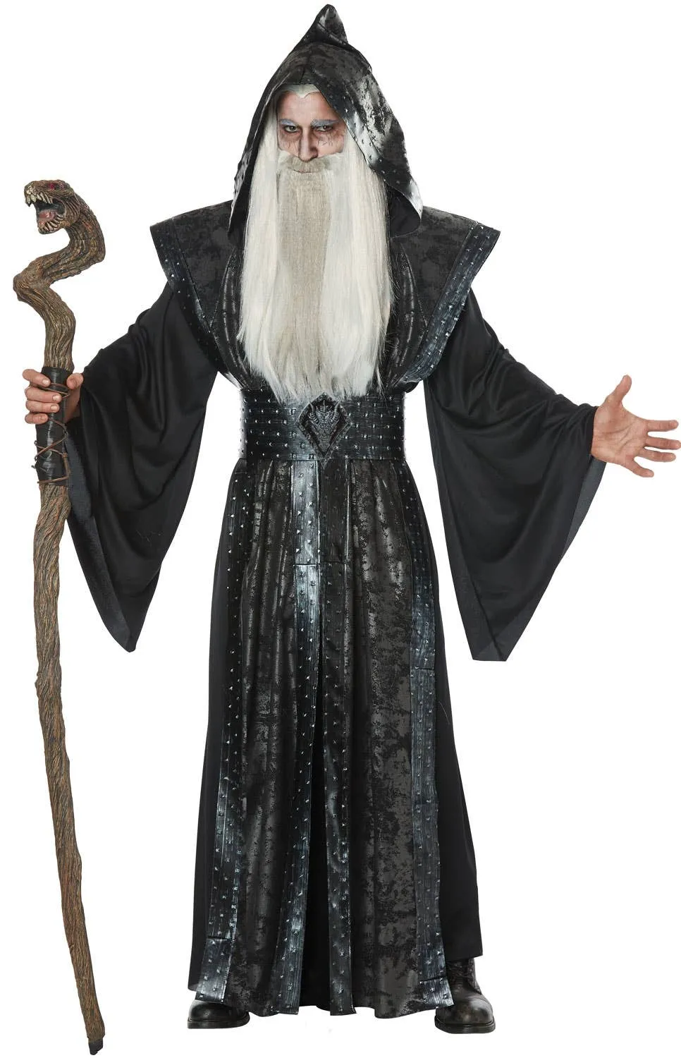 Dark Wizard Mens Black Magic Halloween Costume